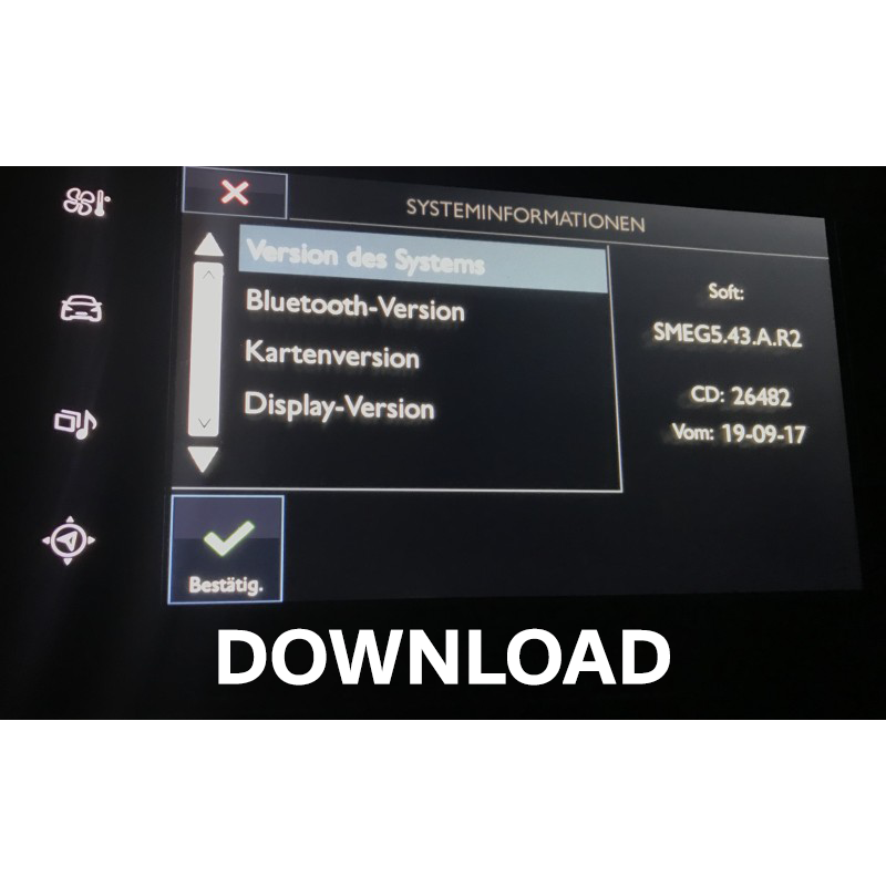 Mise à jour du firmware Peugeot - Citroën Smeg 5.43.A.R2